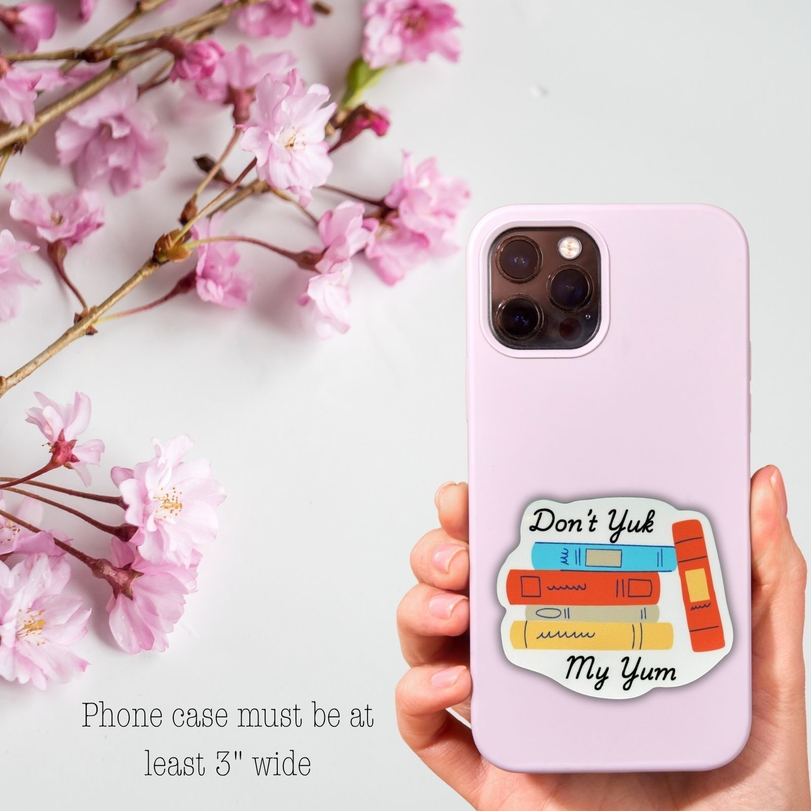 Book Lover Sticker 3” – “Don’t Yuk My Yum” Colorful Books Vinyl Decal