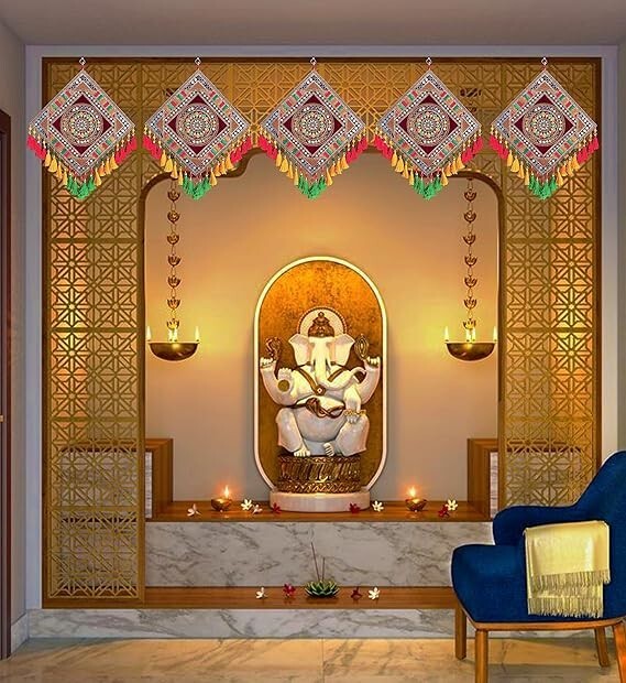Premium Quality Handcrafted Luxury REPTUM DECOR Velvet Traditional Rangoli DESIG