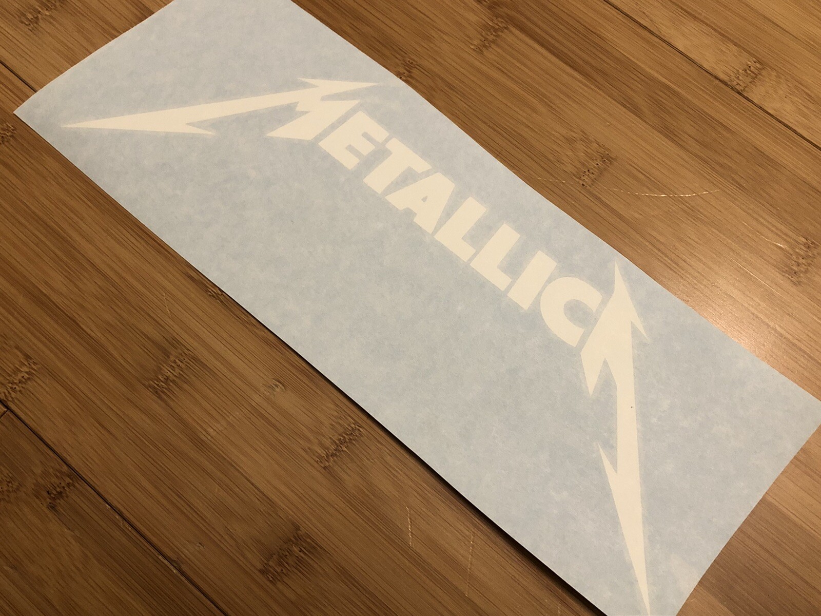 Metallica Logo 12” Wide White Vinyl Gloss Decal Sticker Truck Car Band Metal