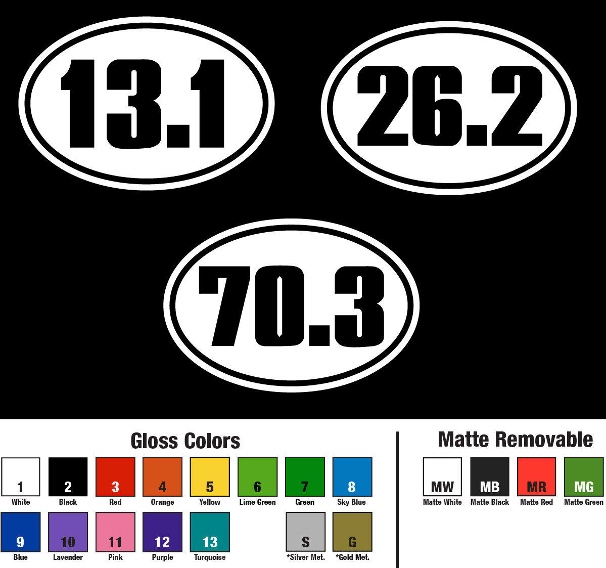 4" Marathon Runner Decal 13.1 26.2 70.3 Sticker Half Race Ironman Oval Complete