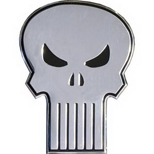 The Punisher Sticker Classic Skull Marvel Metallic Marvel Comics 2.00" NEW