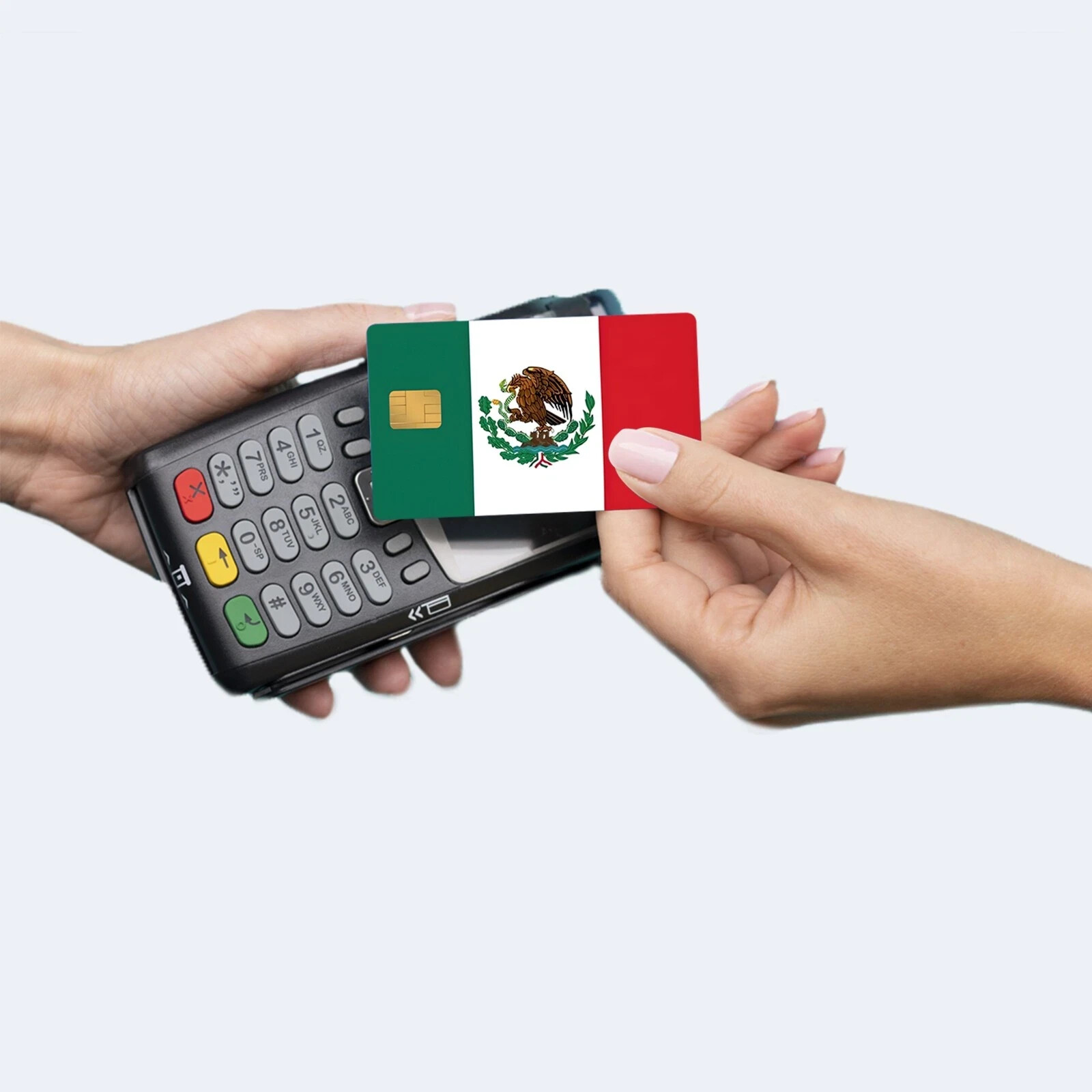 Credit Card Skin Stickers Mexican Flag UV Vinyl Sticker Card Skins Pack of 2