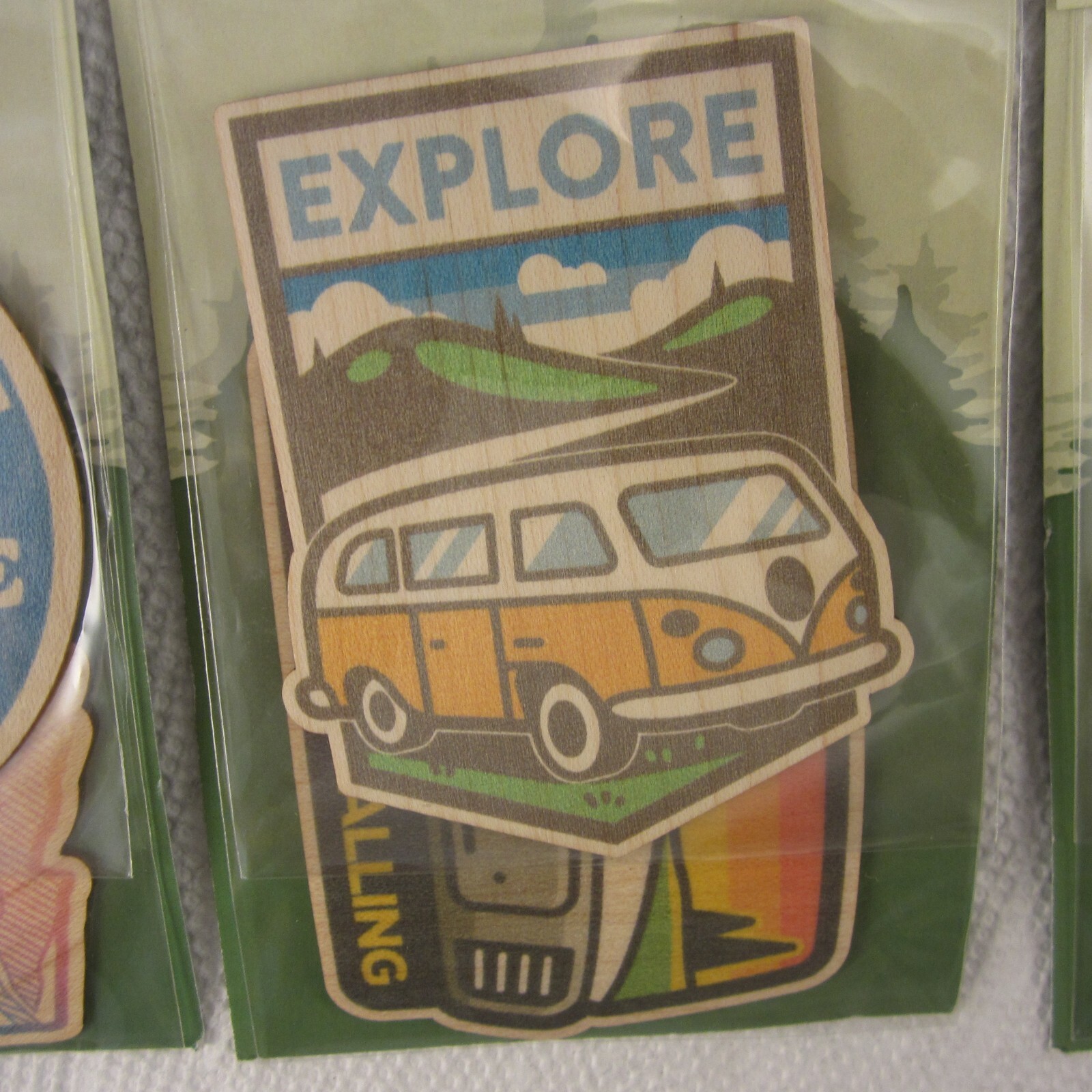 Wood Stickers Sustainably Sourced Real Wood Flexible And Eco Friendly Dust City.