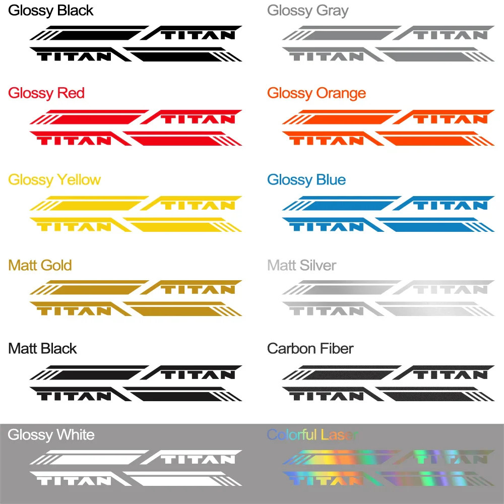 Aftermarket Trunk Side Stripe Decal for Nissan Titan Pro-4X | Pickup Truck Viny