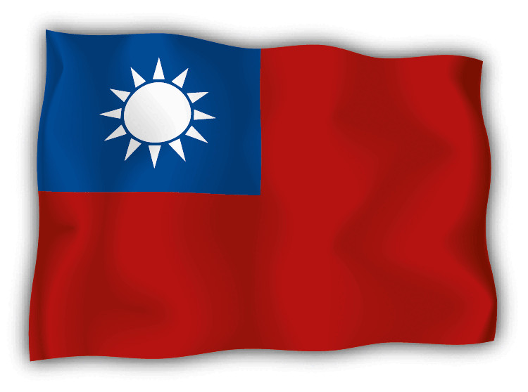 Republic Of China Wave Flag Car Bumper Sticker Decal