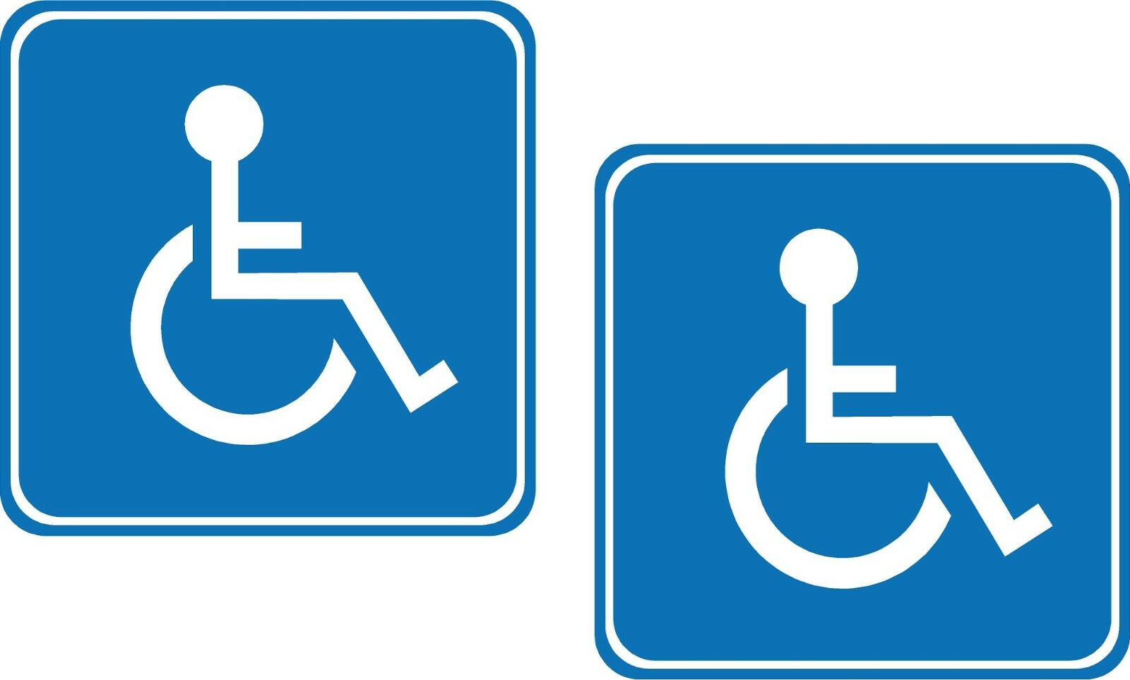 2x Handicap handi cap sticker decal vehicle wheelchair disabled window parking