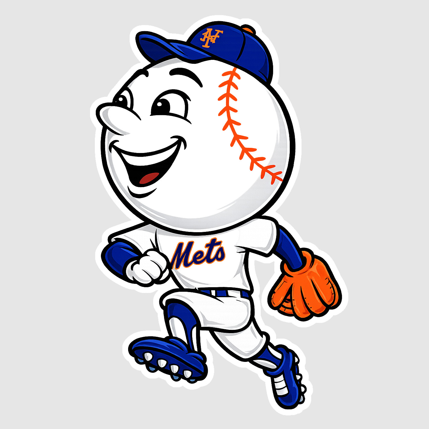 Weather Resistant Vinyl Sticker/Decal – New York Blue & Orange Baseball 13