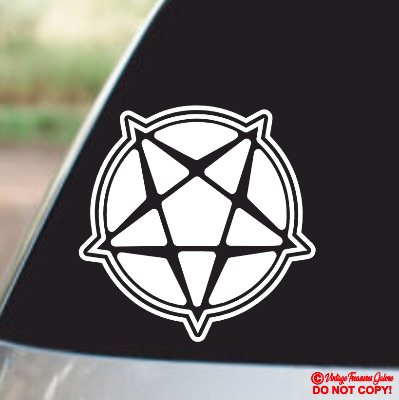 PENTAGRAM PENTACLE Vinyl Decal Sticker Car Window Wall Bumper SATANISM SYMBOL