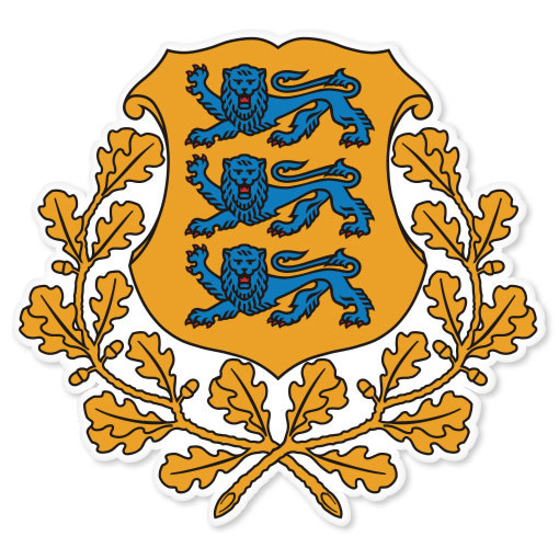 ESTONIA Coat of Arms car bumper sticker decal 4" x 4"