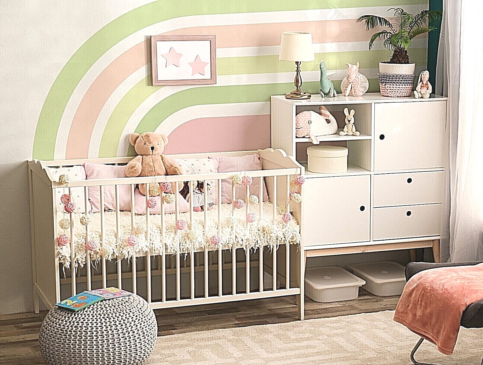 Colorful Elongated Half Rainbow Wall Decals, Stickers, Wall Art Decoration 564