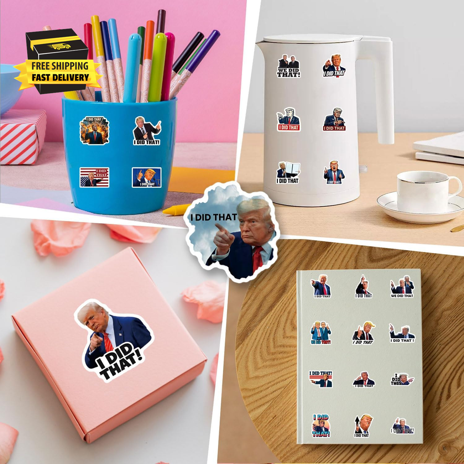 60Pcs I Did That Stickers Funny Meme I Did That Sticker Waterproof Vinyl Decals