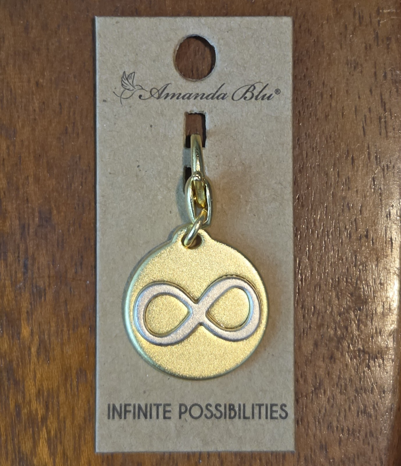 NEW Amanda Blu INFINITY SIGN Charm INFINITE POSSIBILITIES Gold Silver Tone