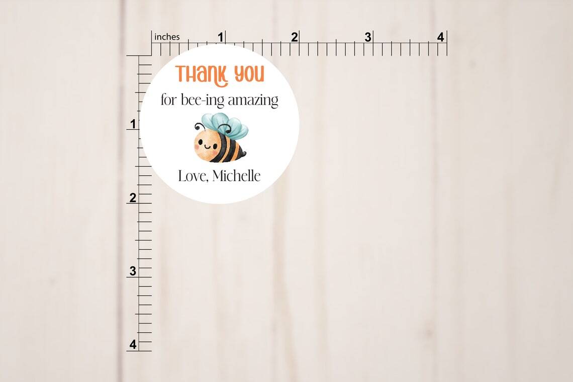 Thank You for Bee-ing Amazing Custom Labels | Appreciation Stickers 2" Round