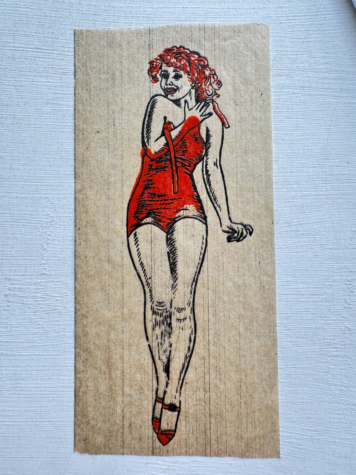 1940's Clothing Iron on Decal of Pinup Girl B