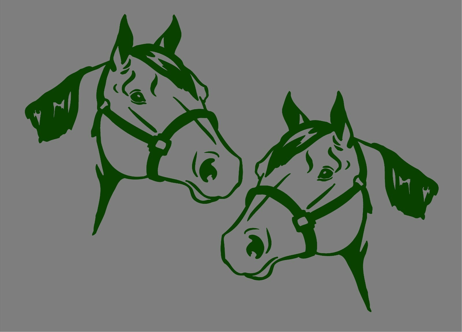 Quarter Horse Decals Mirrored Image Set equestrian trailer vinyl car stickers