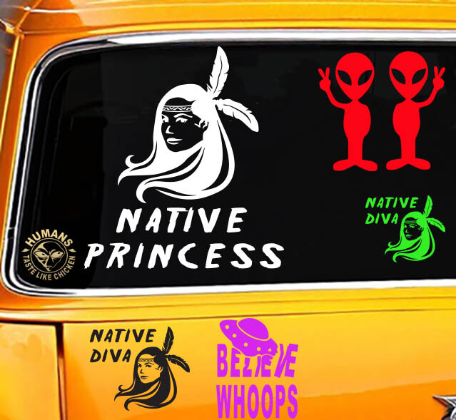 Native Princess Native American Indian sticker decal