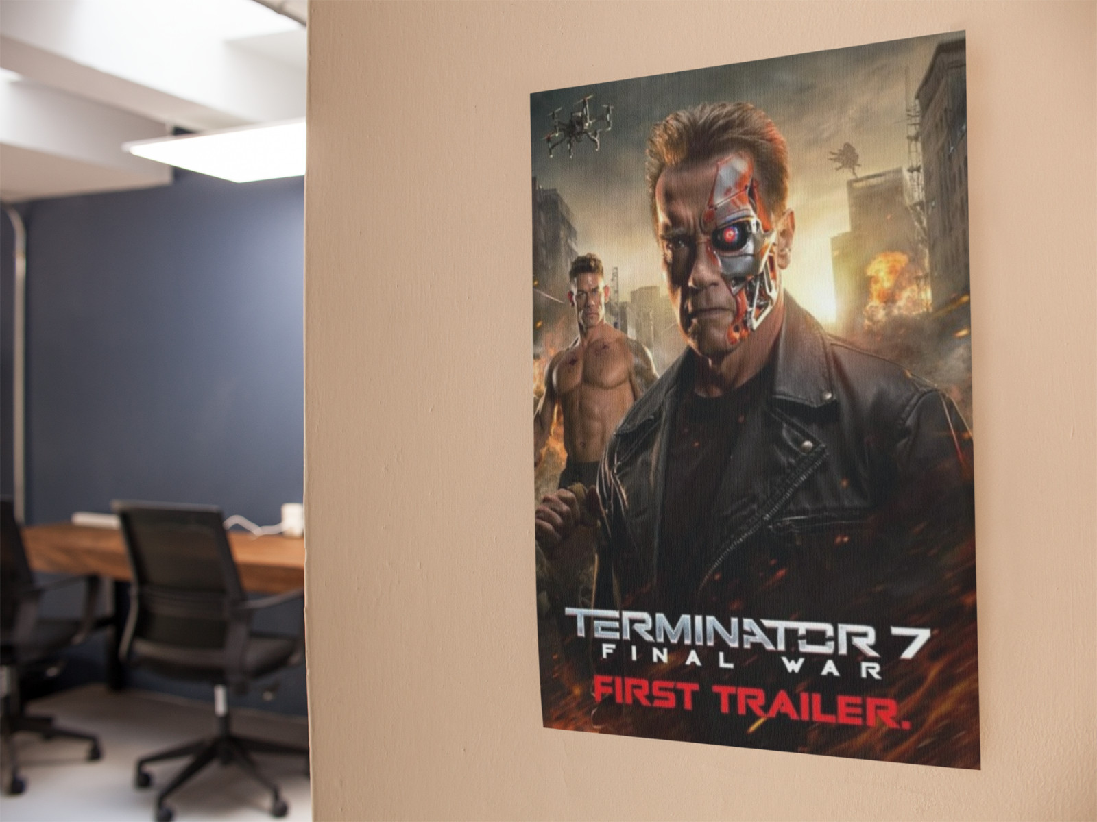 TERMINATOR 7 Last War Movie Wall Vinyl Decal Poster Print (Removable Adhesive)
