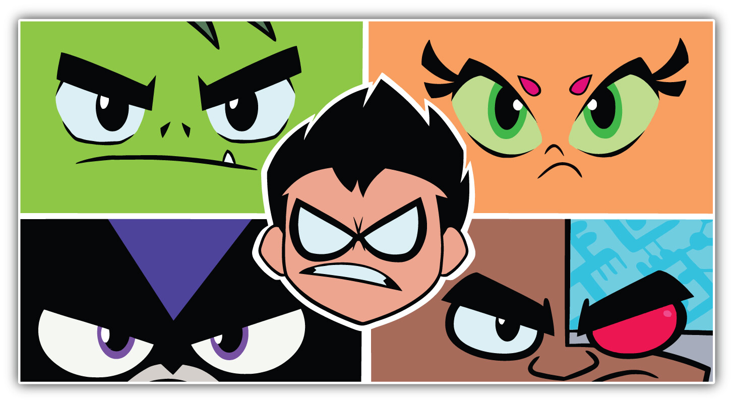 Teen Titans Cartoon Characters Sticker Bumper Decal – "SIZES"