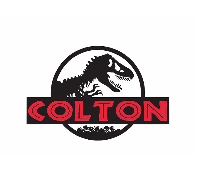 CUSTOM NAME Jurassic World Decal kids bedroom wall sticker jurassic park art big