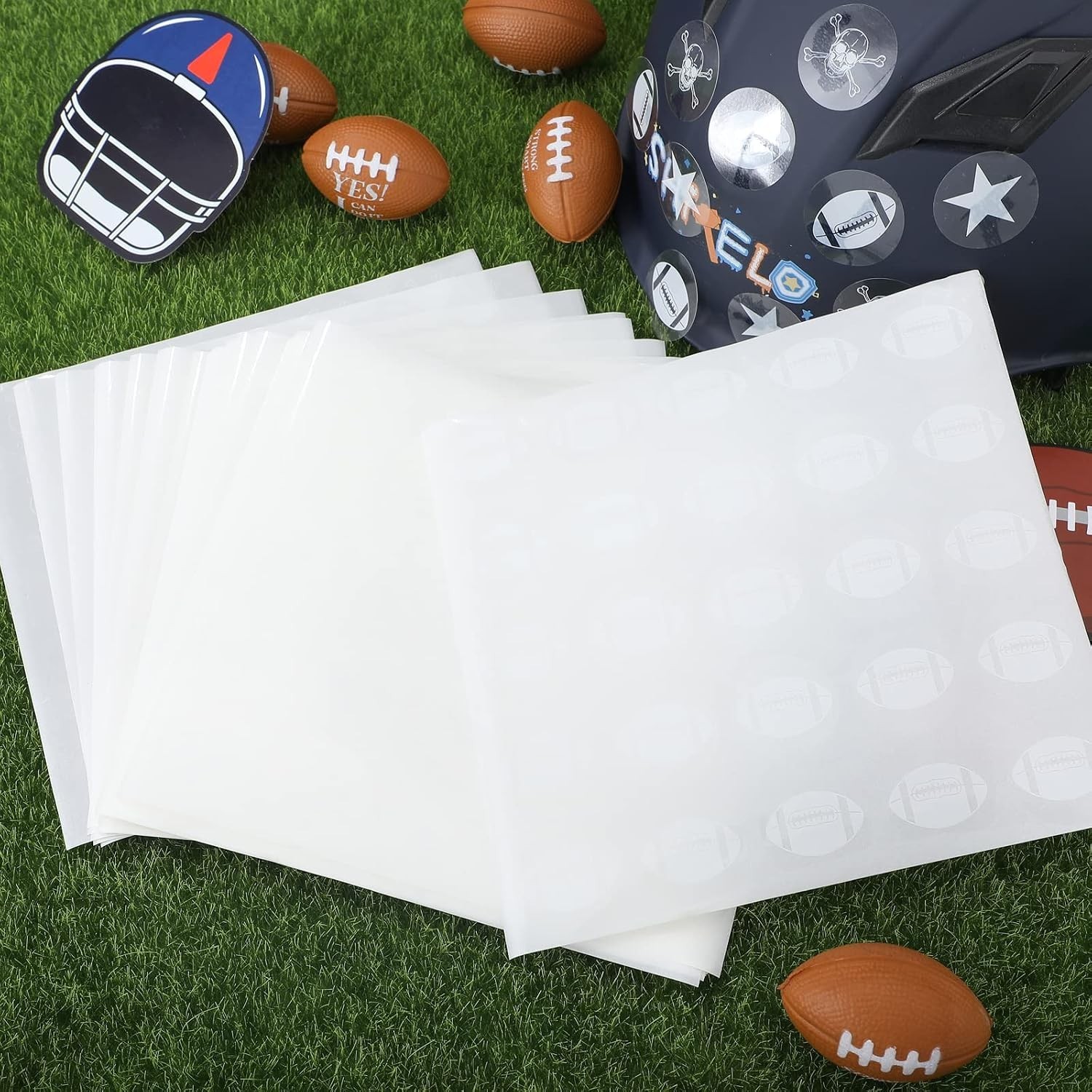 300 Pcs Football Helmet Decal Football Stickers Self Adhesive Helmet Stickers…