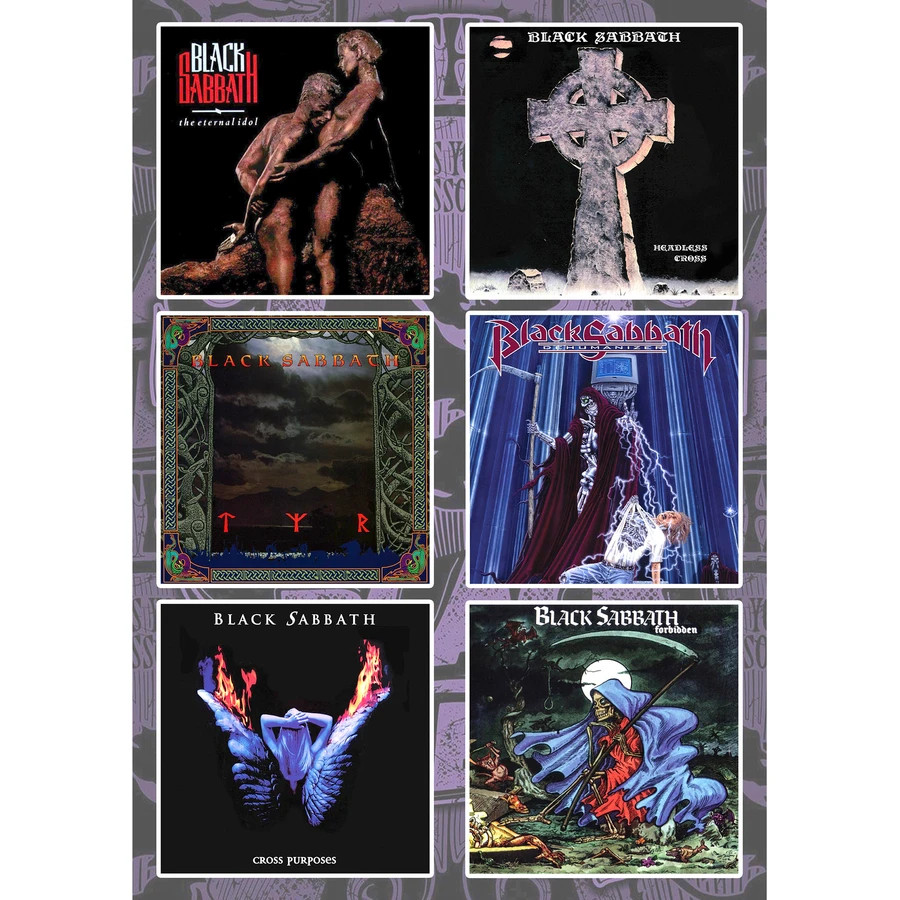 Black Sabbath Albums Sticker Pack Heaven & Hell Blood Sabbath Vol 4 Paranoid