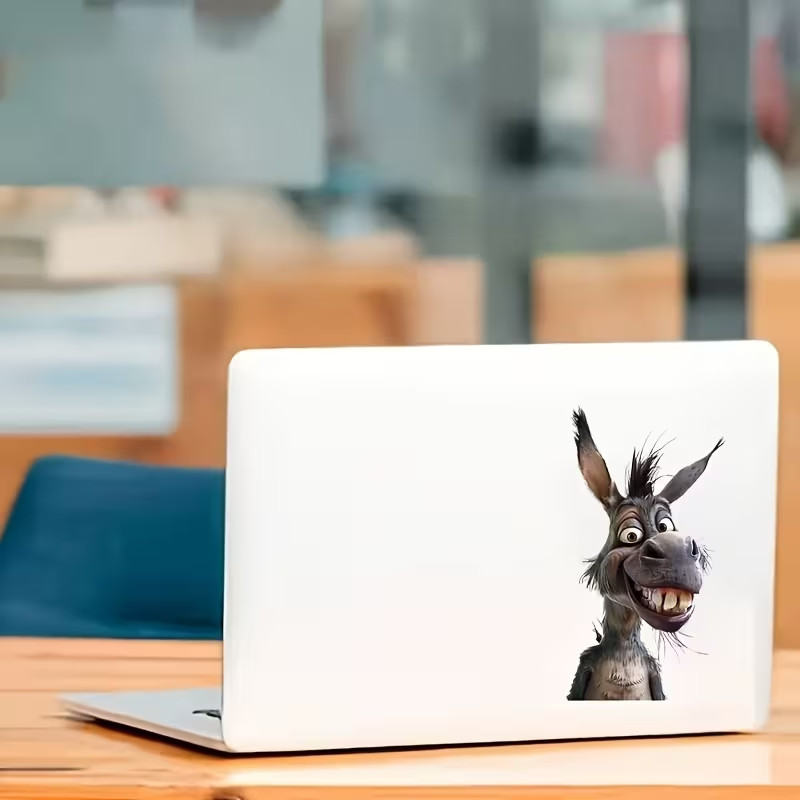 Silly Donkey Vinyl Stickers, Suitable for Laptop, Bottle, Truck, Phone Window 7"