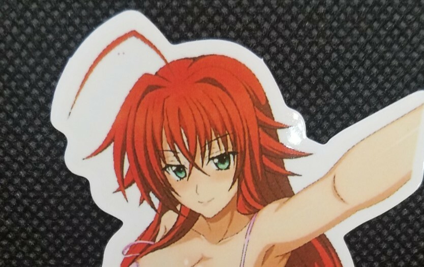 Vinyl Waifu Anime Girl Sticker For Laptop, Phone, or Decal Placement ~(3"x3.5")