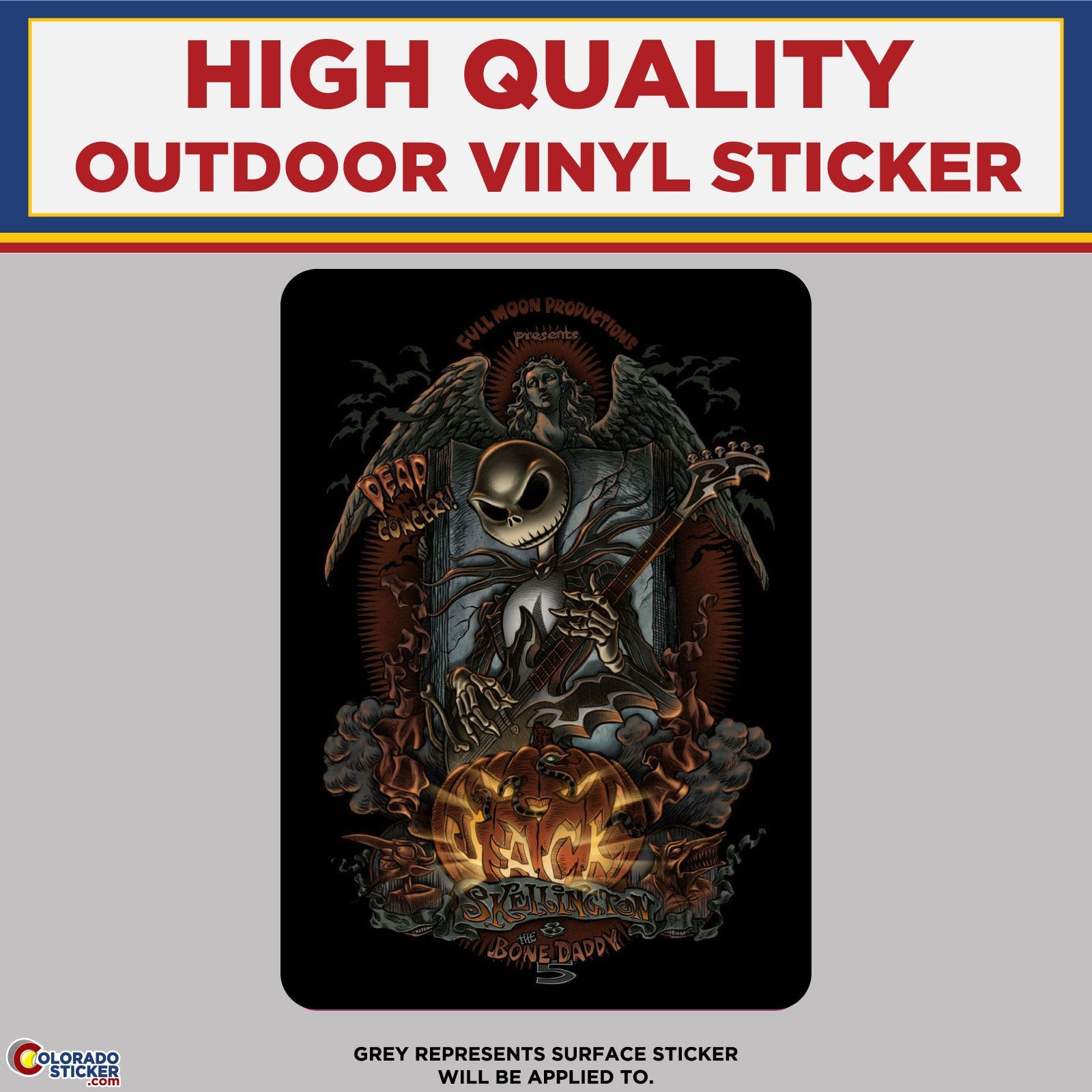 Jack Skellington, Nightmare Before Christmas, High Quality Vinyl Stickers