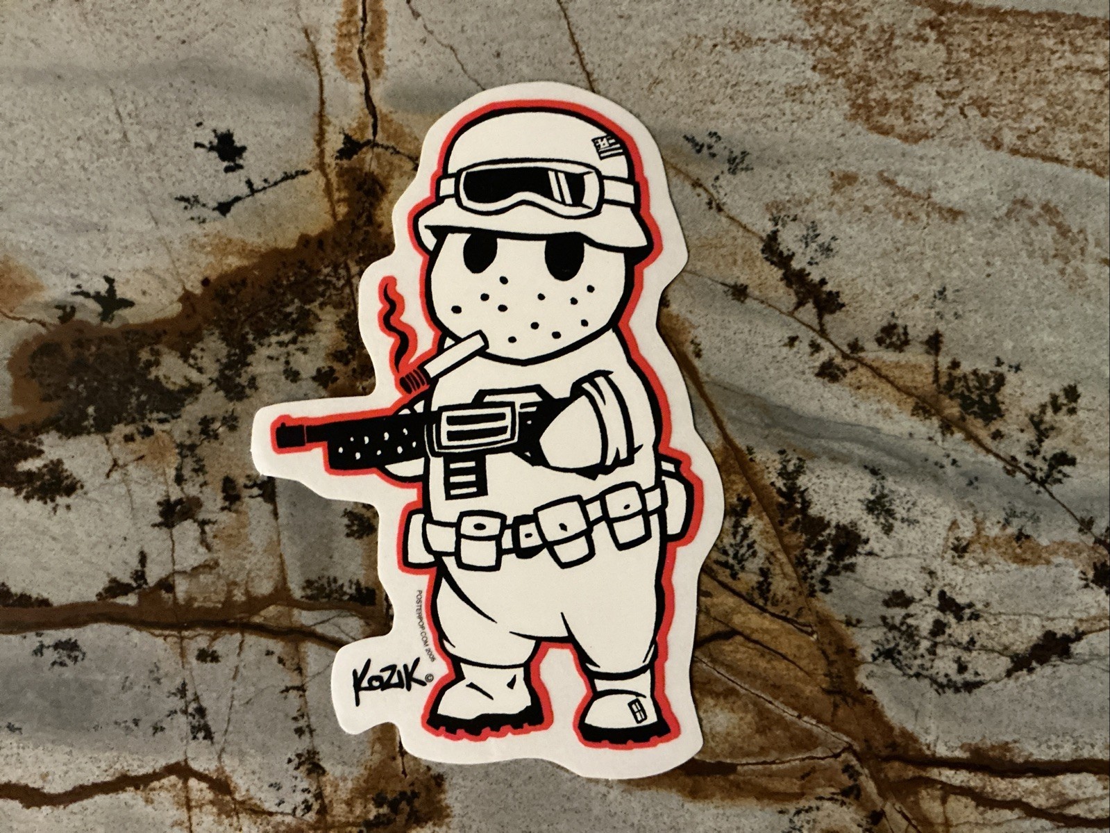 Frank Kozik original Poster Pop silkscreen SMORKIN LABBIT Sticker; Vintage 2005