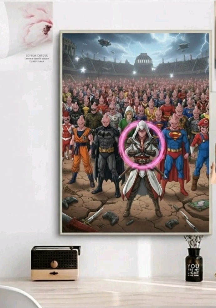 Cotton Canvas Pop Culture Poster Collection Majin Bu Multiverse Cloning Hero Fan