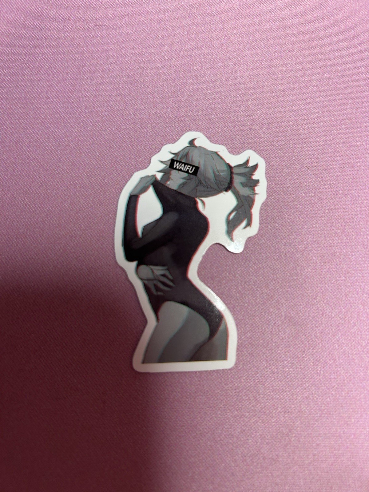 black and white waifu lewd stickers #2