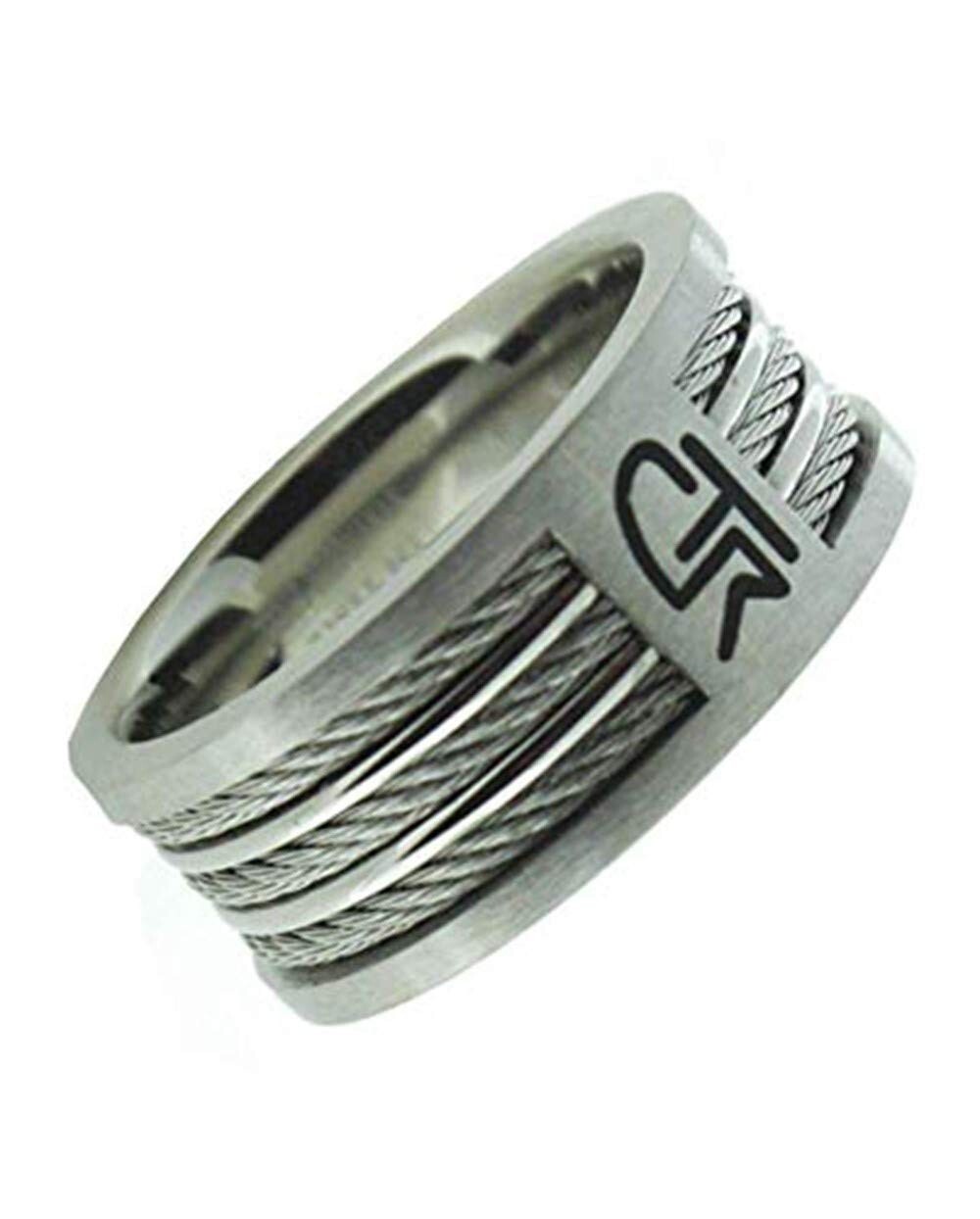 J121 Sizes 10 Triple Cable Stainless Steel Ring Mormon One Moment In TimeLDS CTR