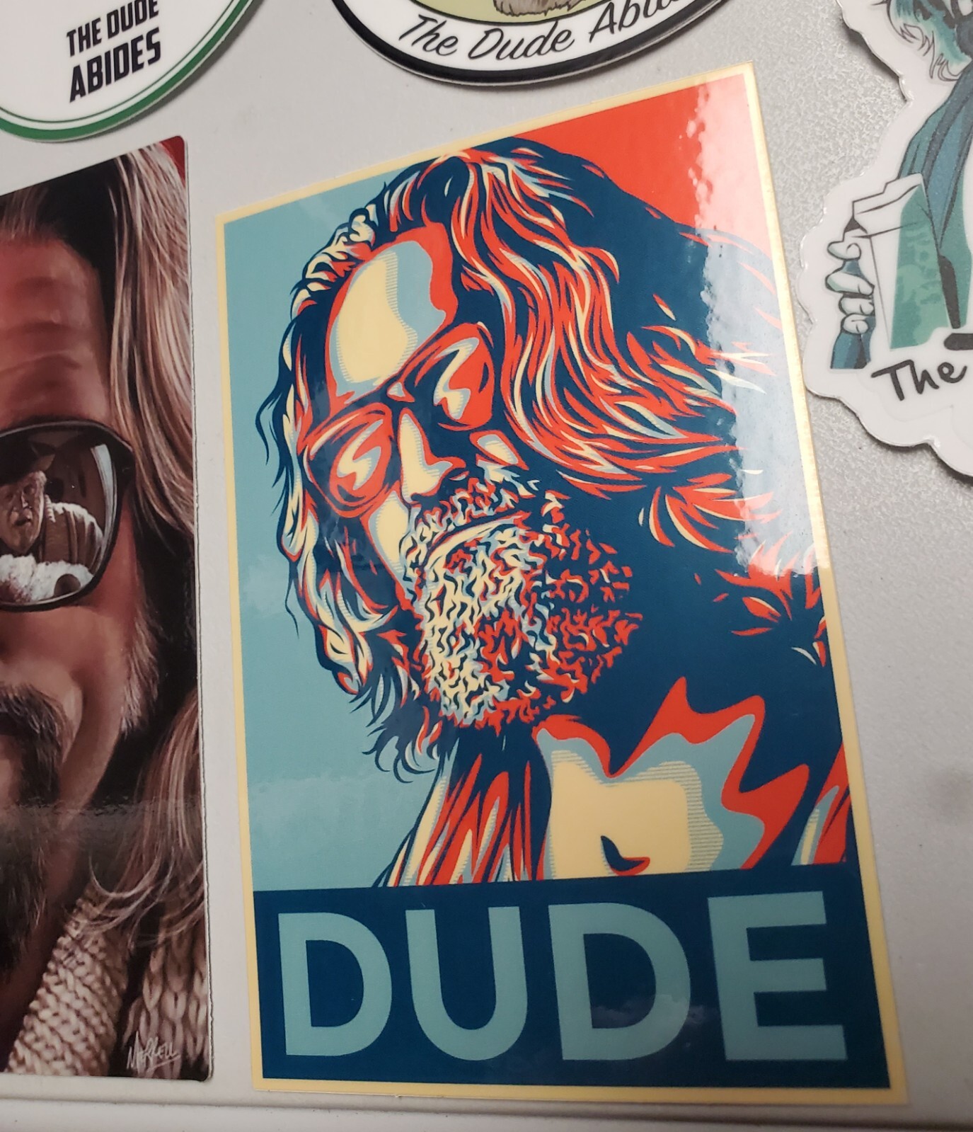 Big Lebowski The Dude STICKERS (8) DUDE ABIDES