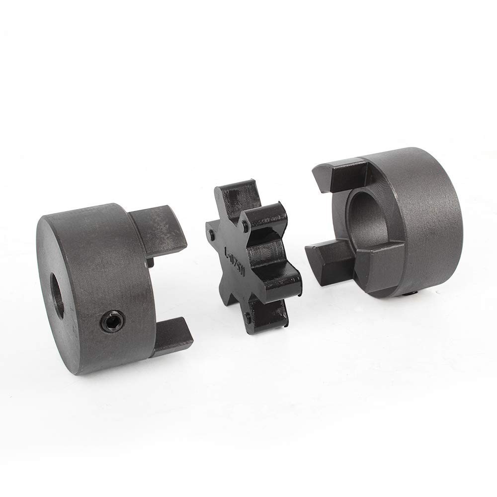1/2" to 7/8" L075 Flexible 3Piece LJaw Coupling Set & BunaN NBR Rubber Spider