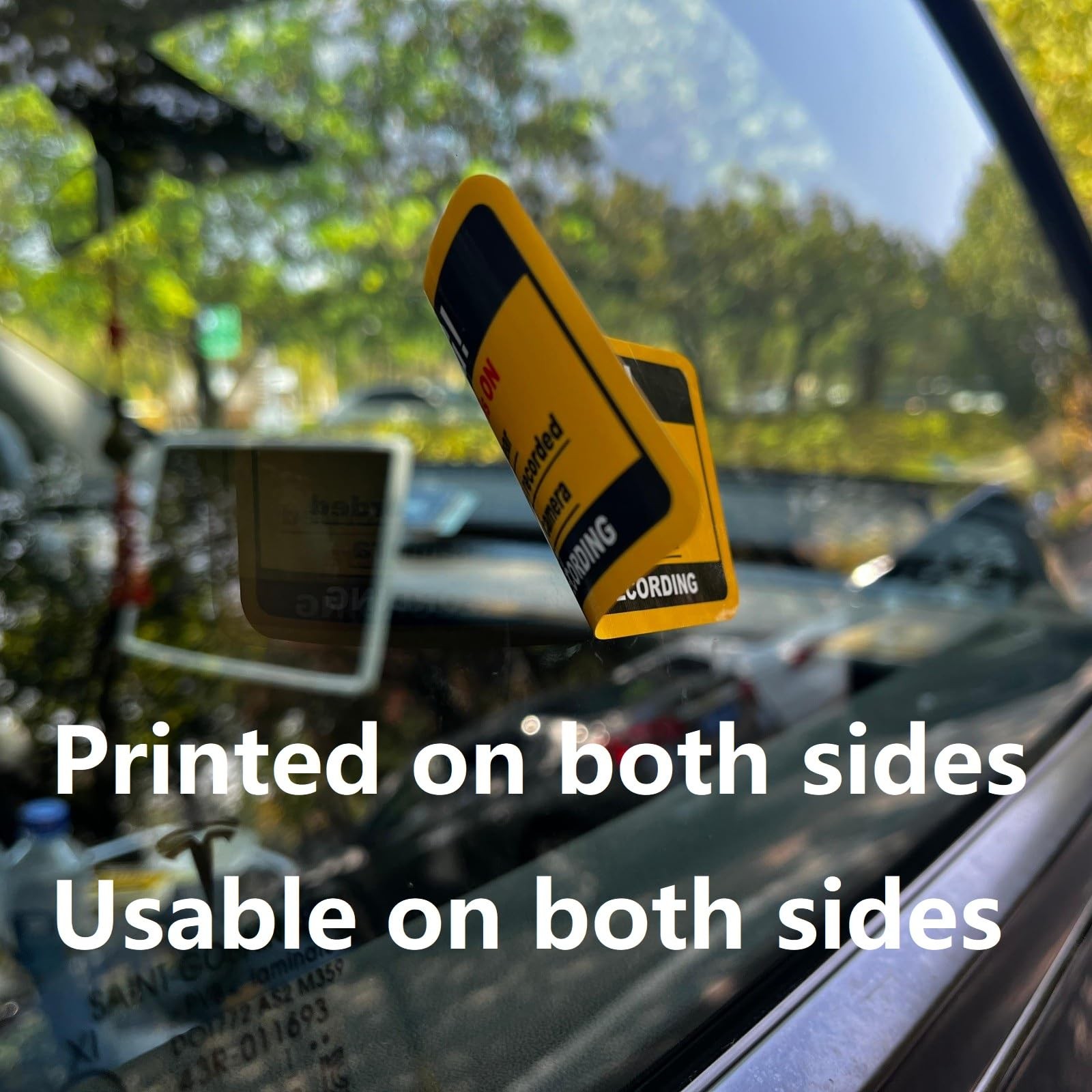 10 Car Warning Stickers for Sentry Mode Video and GPS Tracking Alerts