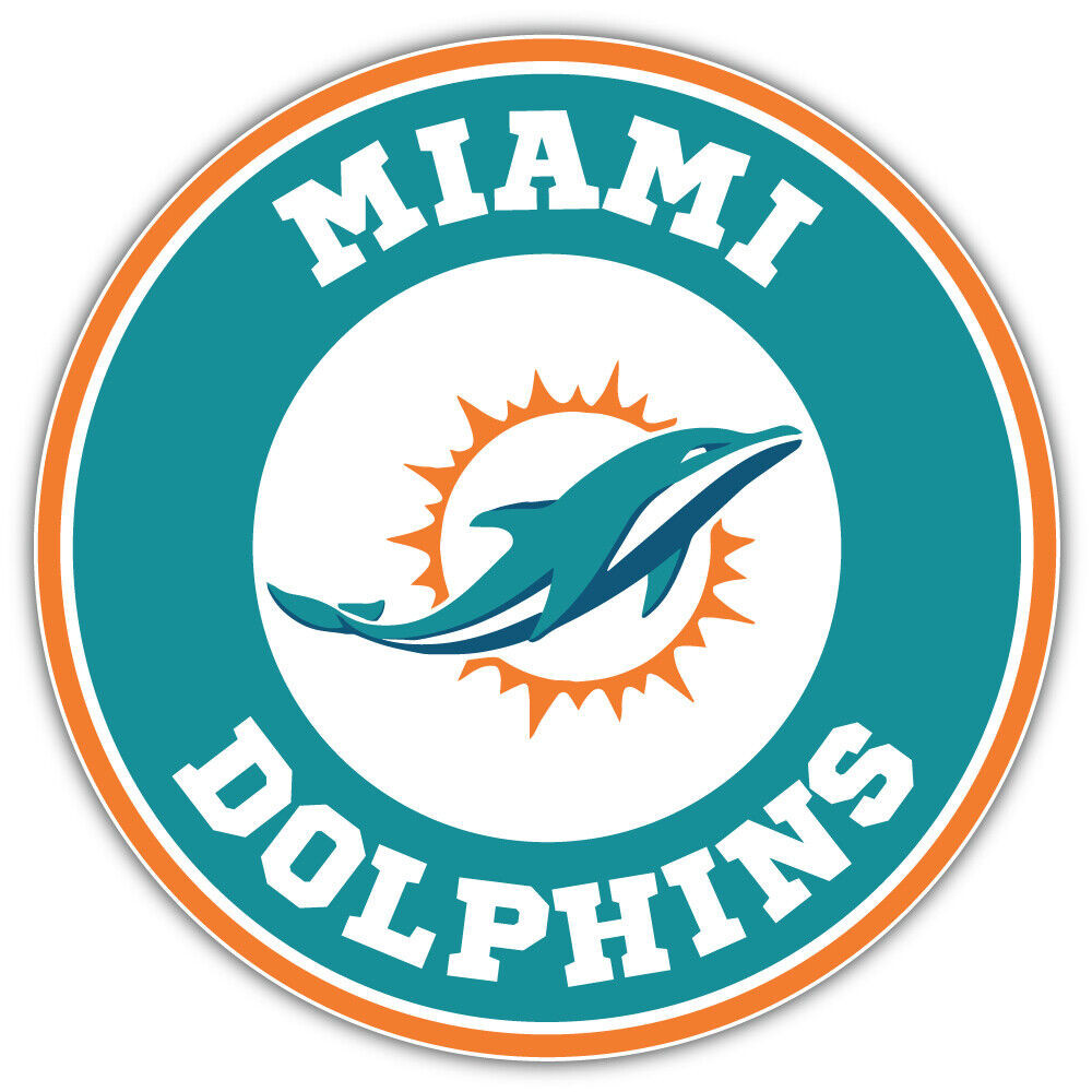 Miami Aqua Orange Football Weather Resistant Vinyl Sticker/Decal 08