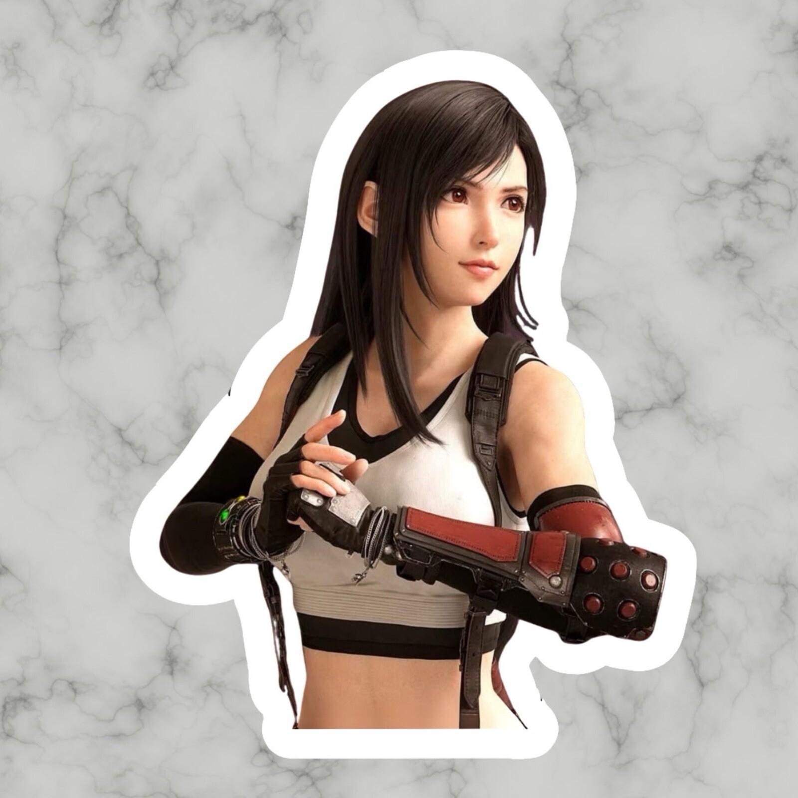 Tifa Hartlock, Final Fantasy 7, FF7, FFVII, Glossy Vinyl sticker, Decal
