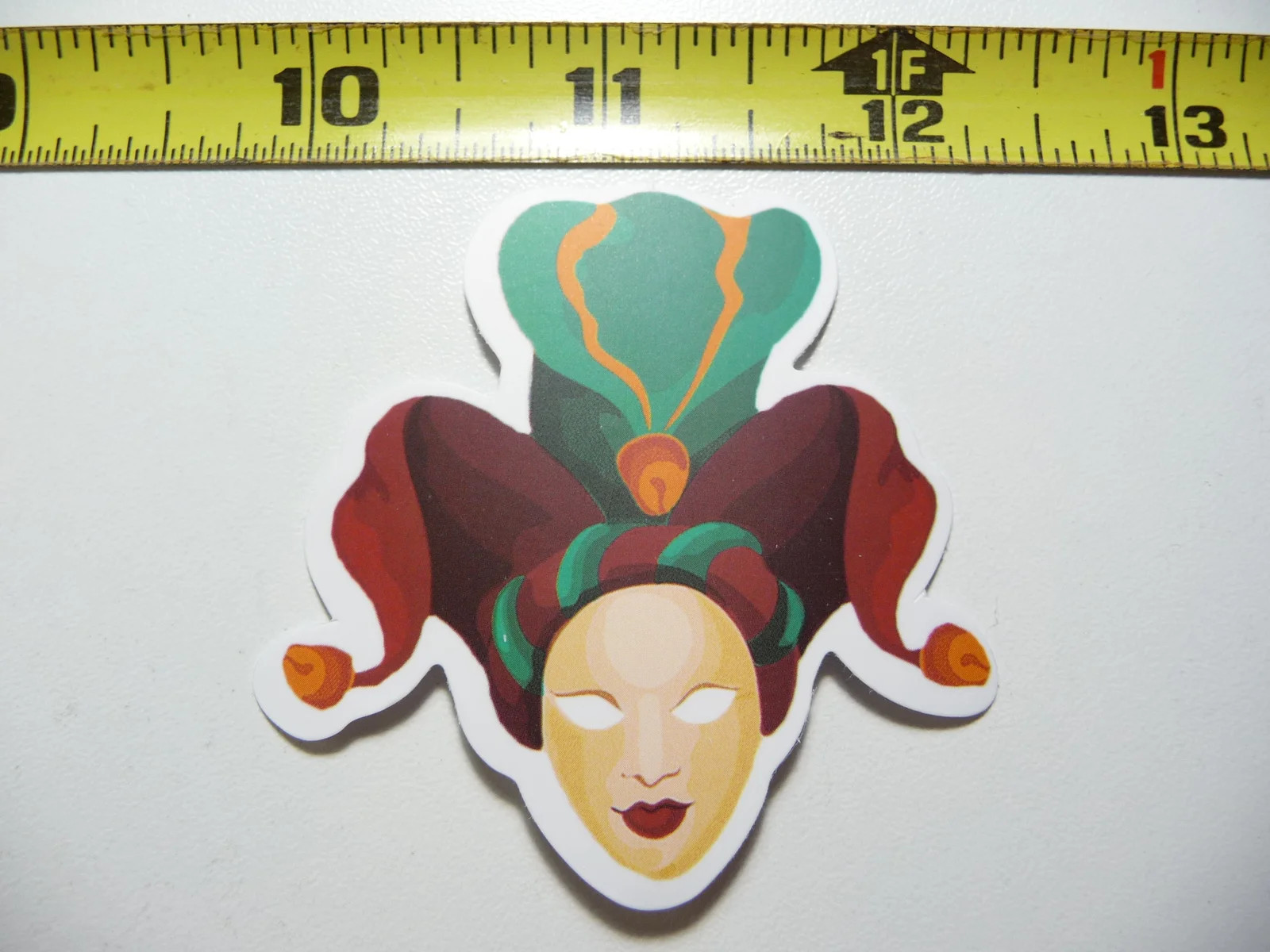 ITALY ITALIAN CARNIVAL MASK SMALL STICKER DECAL VACATION TRIP VISIT MEMORIES