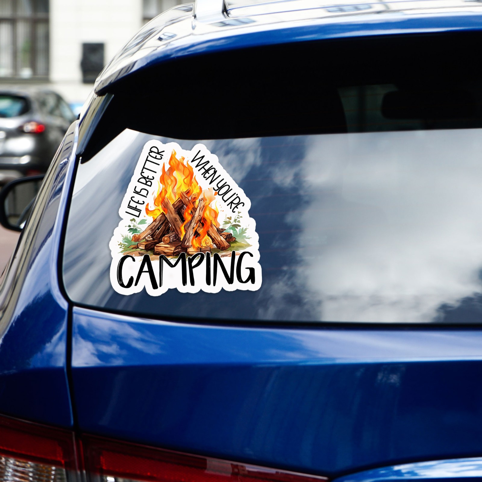 Life is Better Camping – Vinyl Decal Sticker – Car Window Laptop – #950