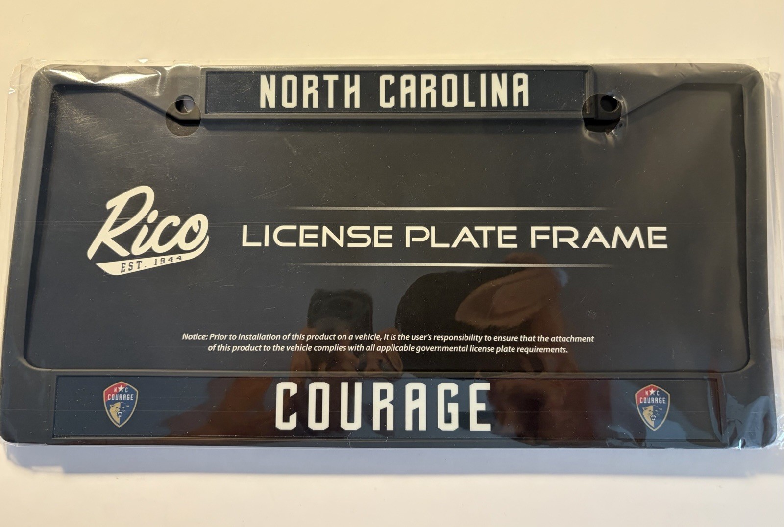 North Carolina Courage Womens Soccer License Plate Frame Car Truck By Rico