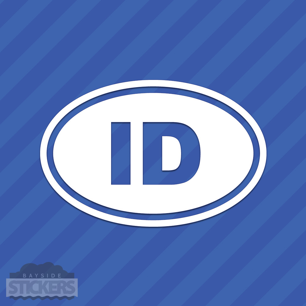 Idaho ID Oval Vinyl Decal Sticker