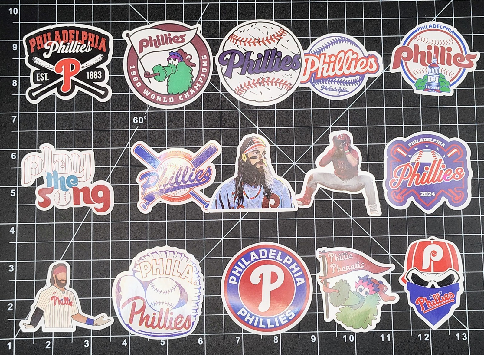 50pc Philadelphia Baseball Sticker Lot Philly Fan City Sports Vinyl Decals