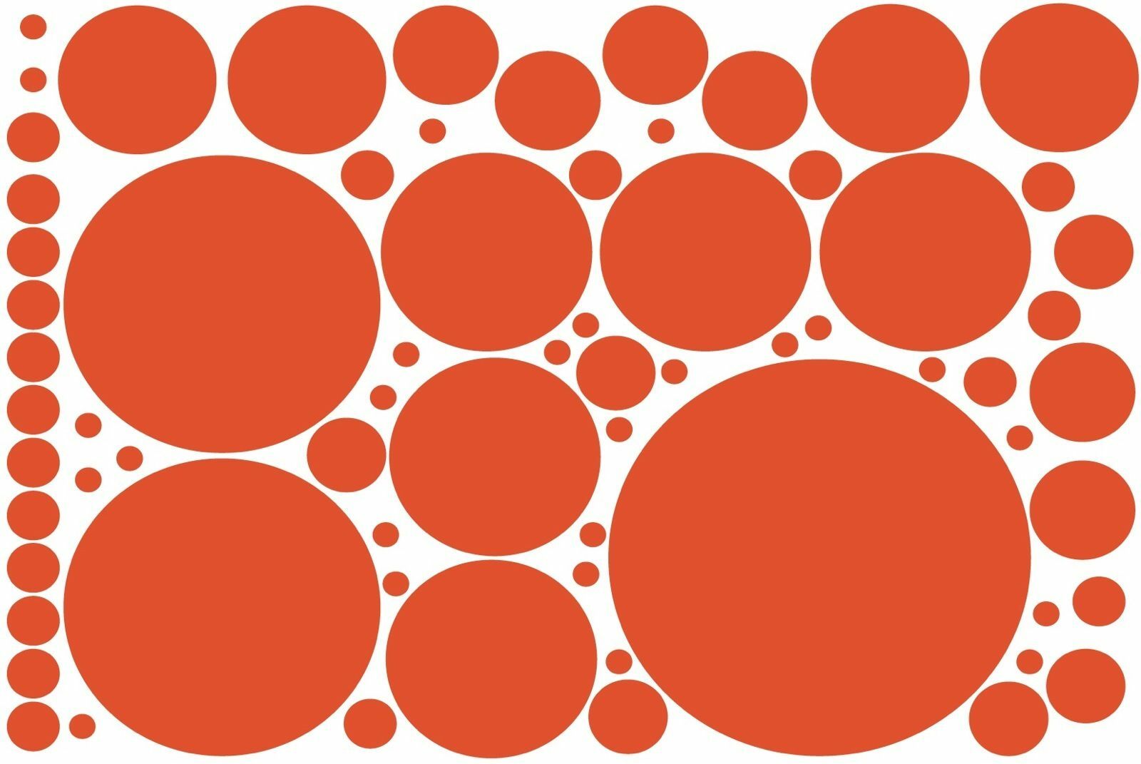 Rapid Vinyl 69 Random Various Sized Polka Dot Vinyl Decal Stickers Removable