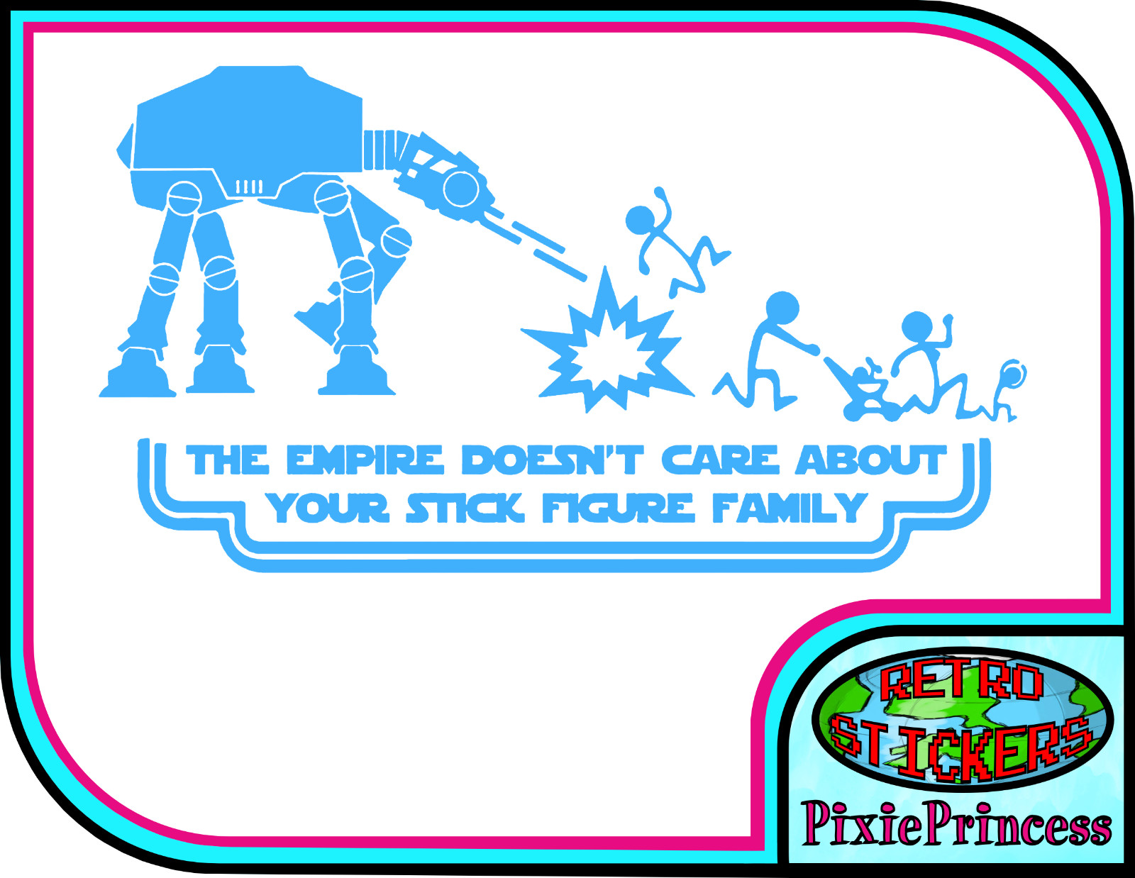 Star Wars Empire At Fun G Vinyl Sticker Car Bike Truck Window Wall Art Movie