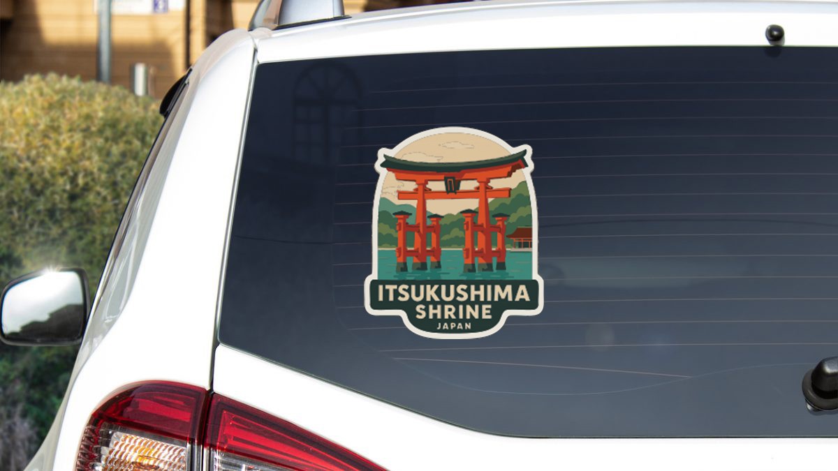 Itsukushima Shrine Japan Sticker Decal Vinyl Die-Cut Symbolic Landmark Design