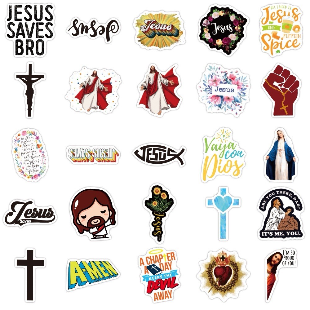 20 Random Jesus Christianity Stickers Faith Decals Laptop Hydro Free Shipping