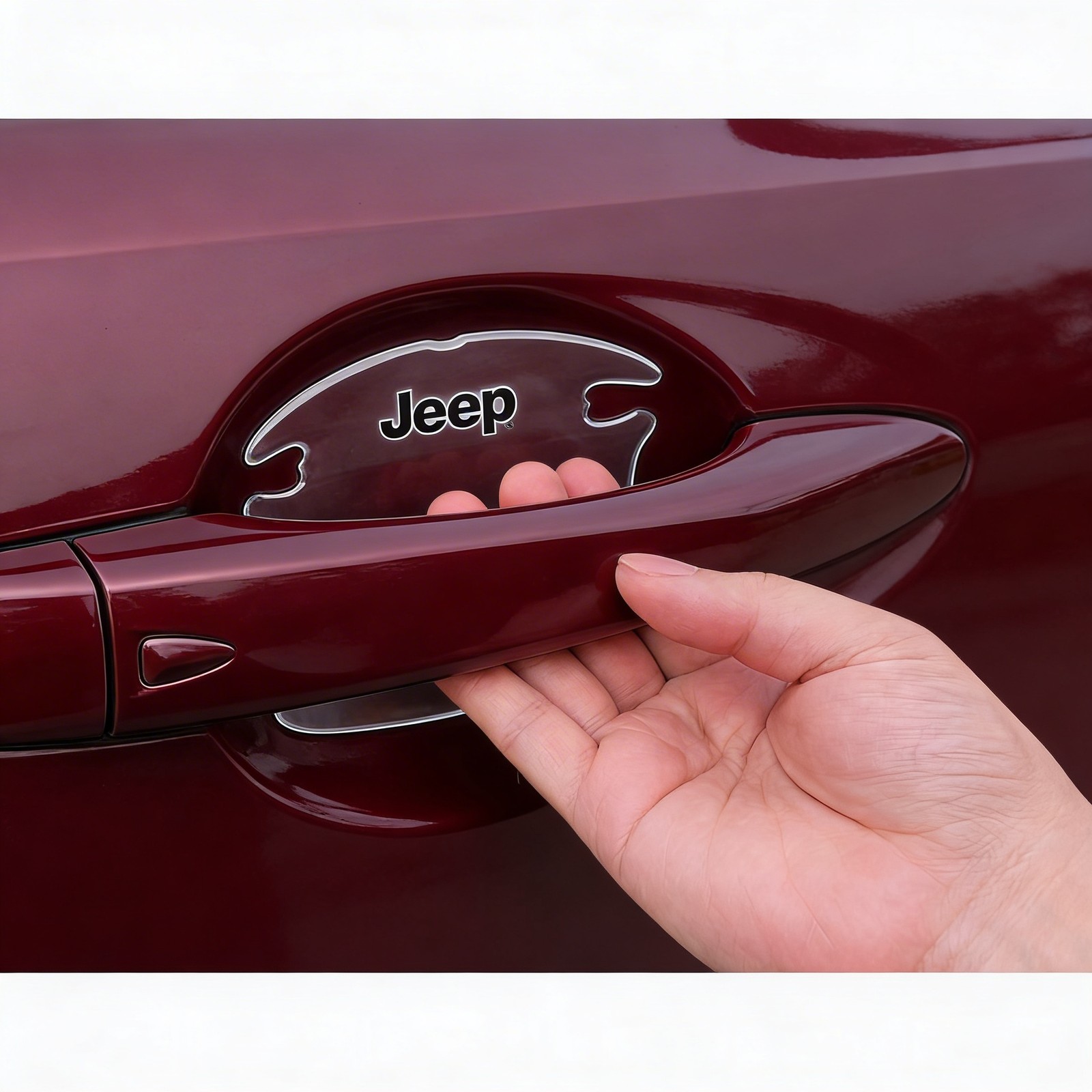 Jeep Universal Car Door Handle Cup Protector Clear Decal Sticker