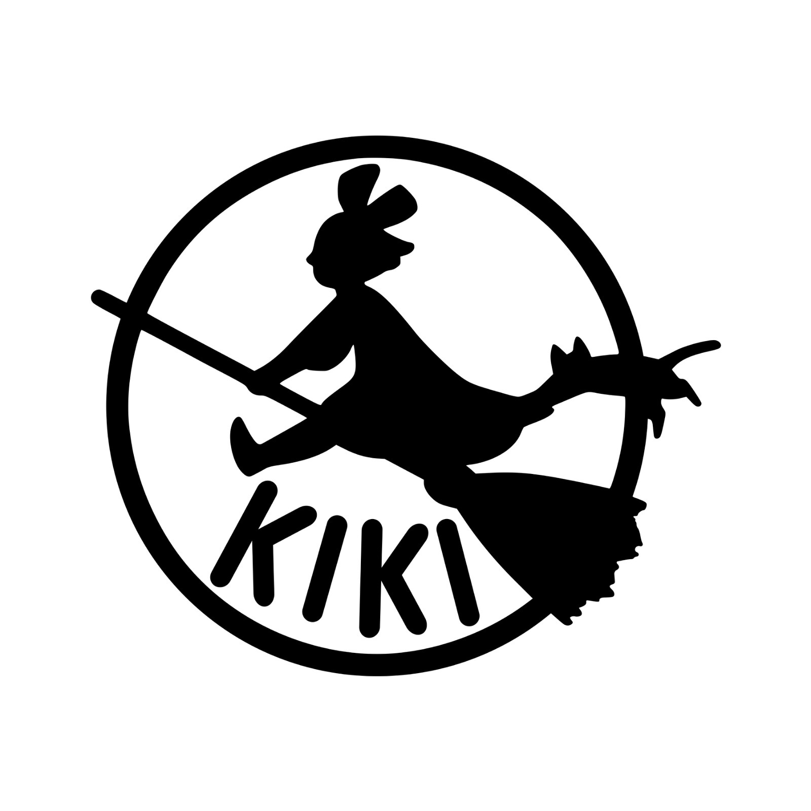 Kiki's Delivery Service Kiki Logo Vinyl Decal Art for Cars, Windows, Laptops
