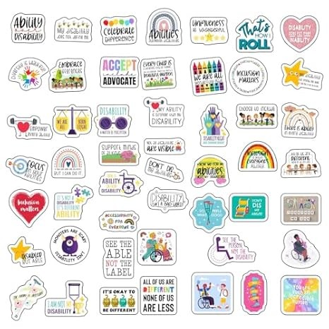 BulbaCraft Disability Stickers – Waterproof Vinyl Decals for Pride & Gifts
