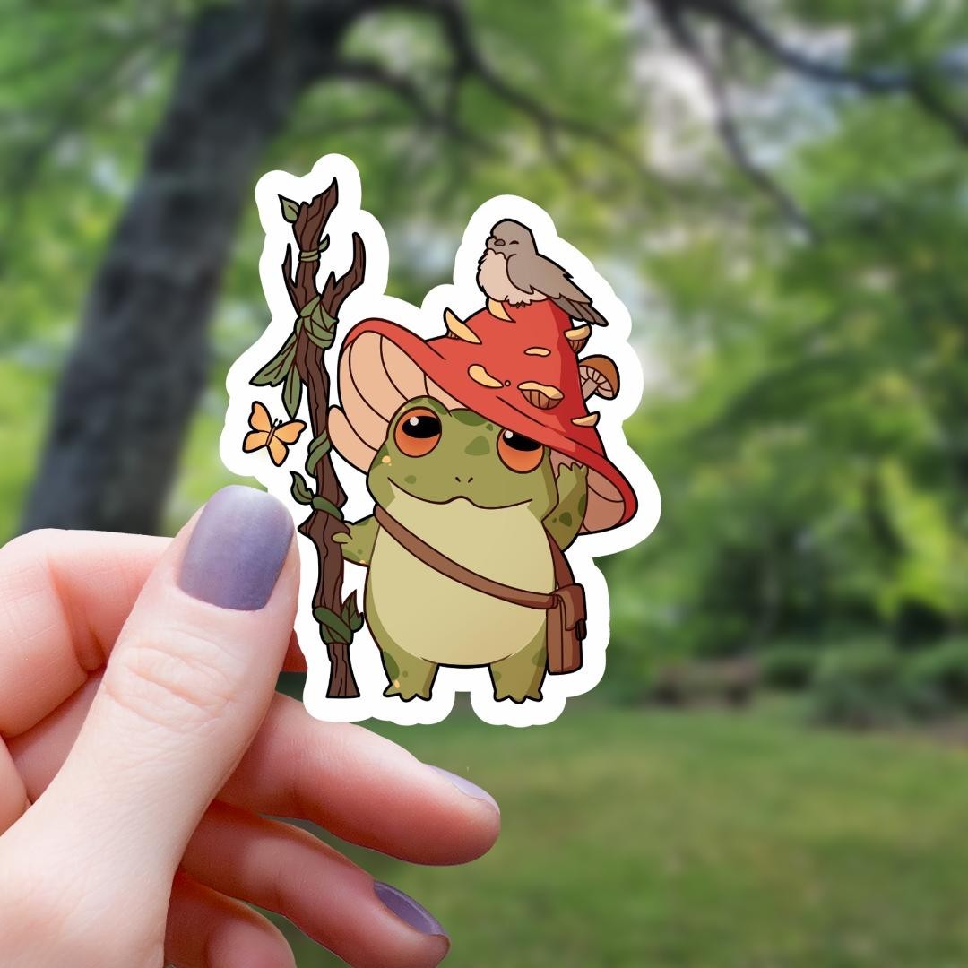 Frog Druid Class RPG Inspired Sticker – 3" Waterproof Vinyl Decal